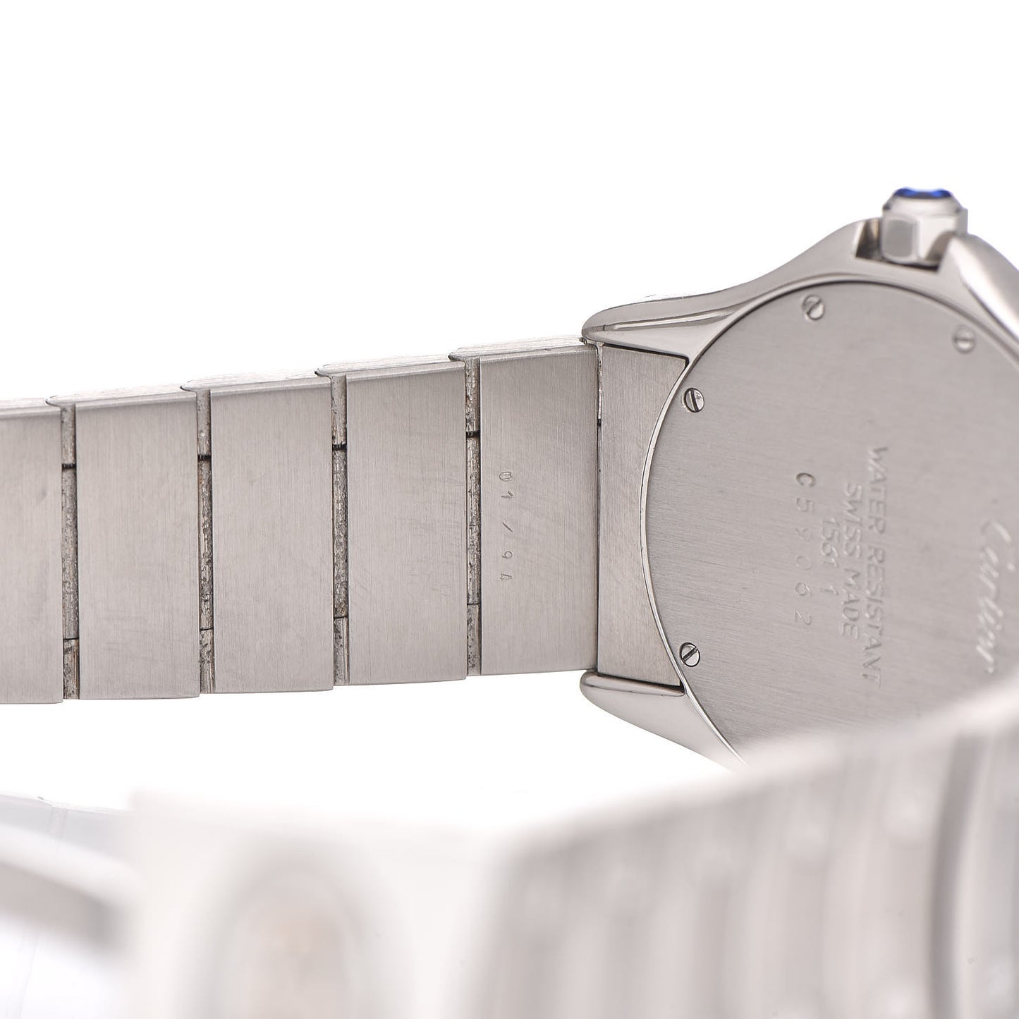 Stainless Steel 33mm Santos Ronde Quartz Watch