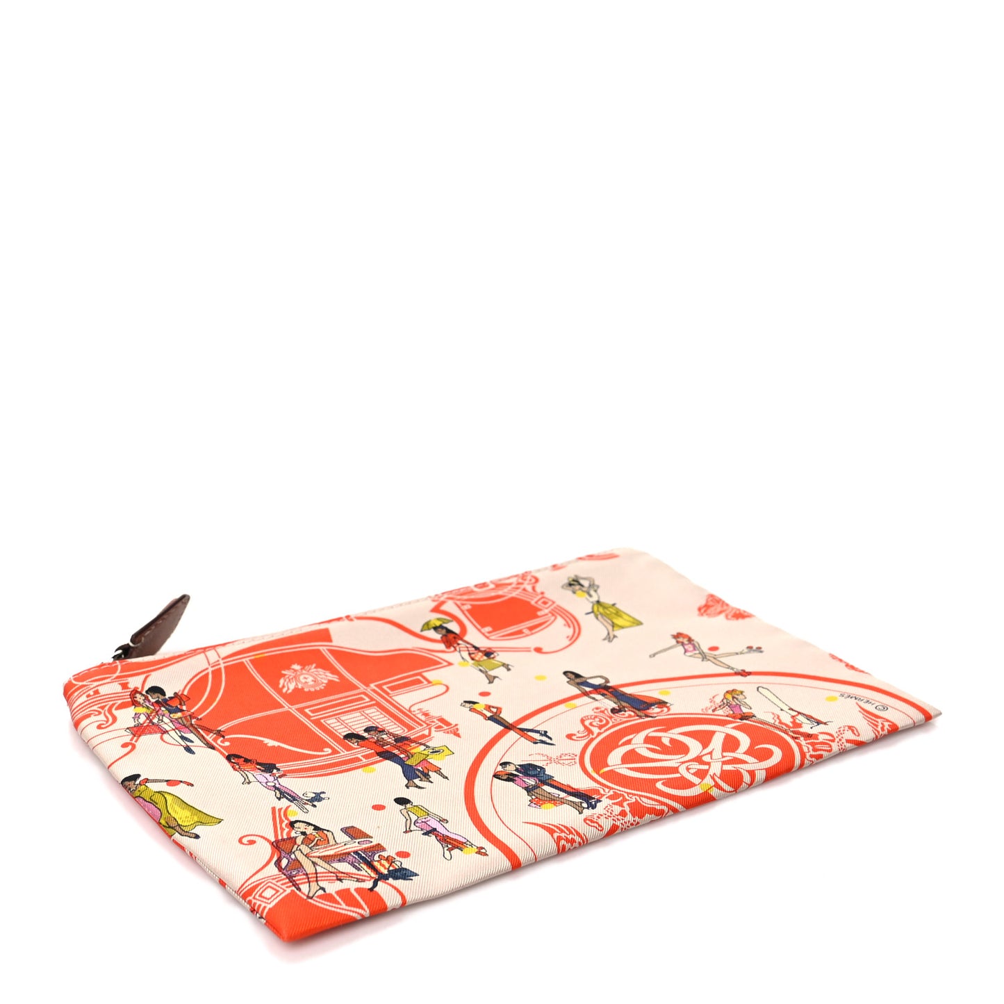 Technical Silk Ex-Libris Les Parisiennes Silky Pocket Cosmetic Case Geranium Nata Gold