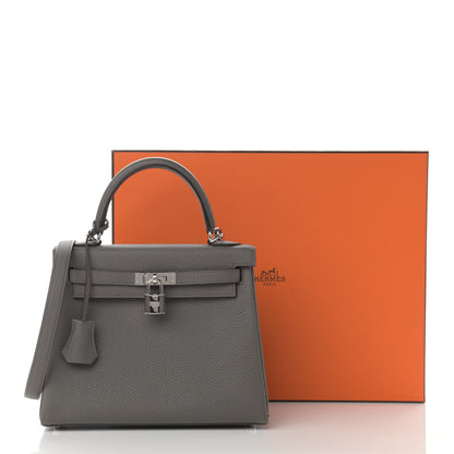 Hermes Togo Kelly Retourne 25 Etain 12 of 12