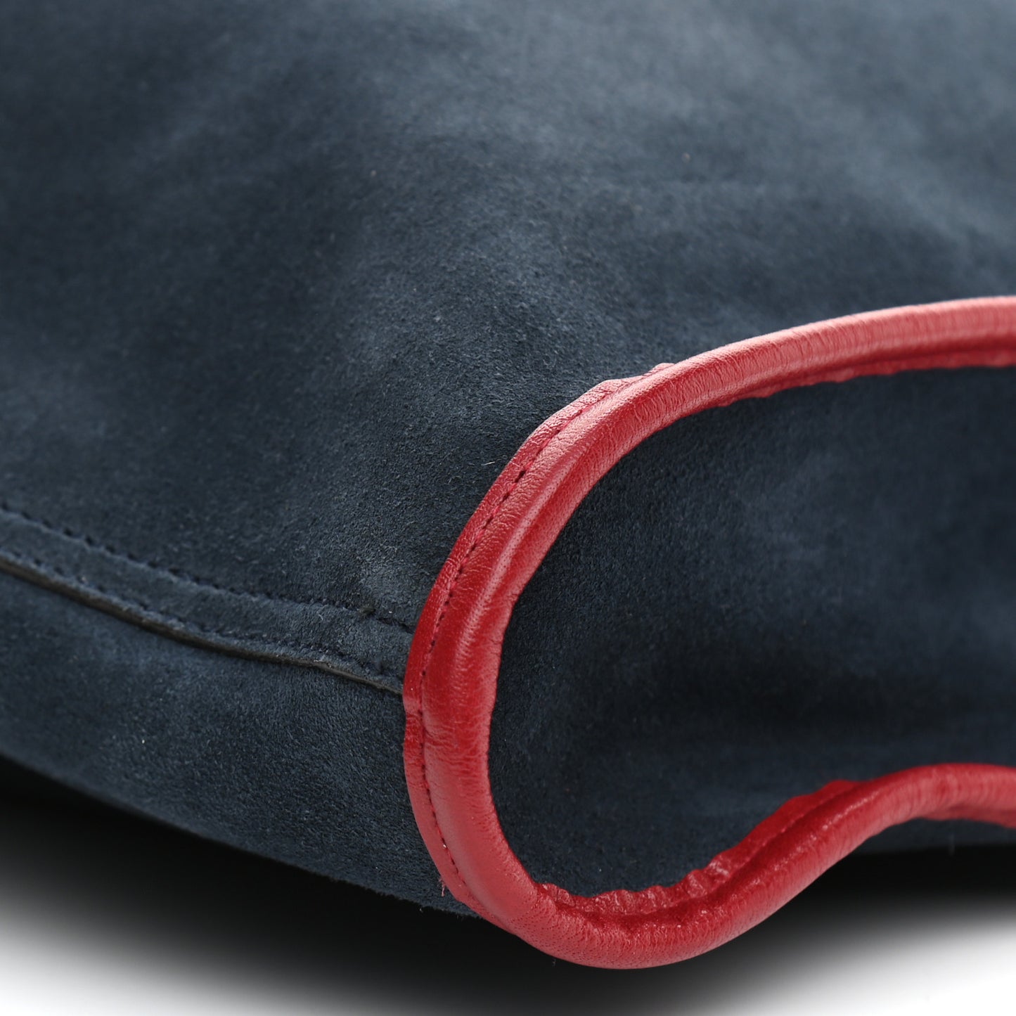 Suede Calfskin Large Rajah Chain Tote New Blue Romantic Cherry