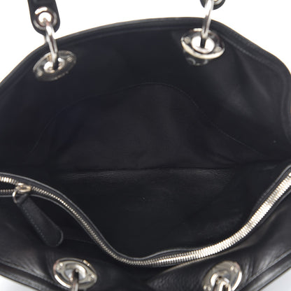 Christian Dior Lambskin Cannage Medium Granville Tote Black 7 of 8