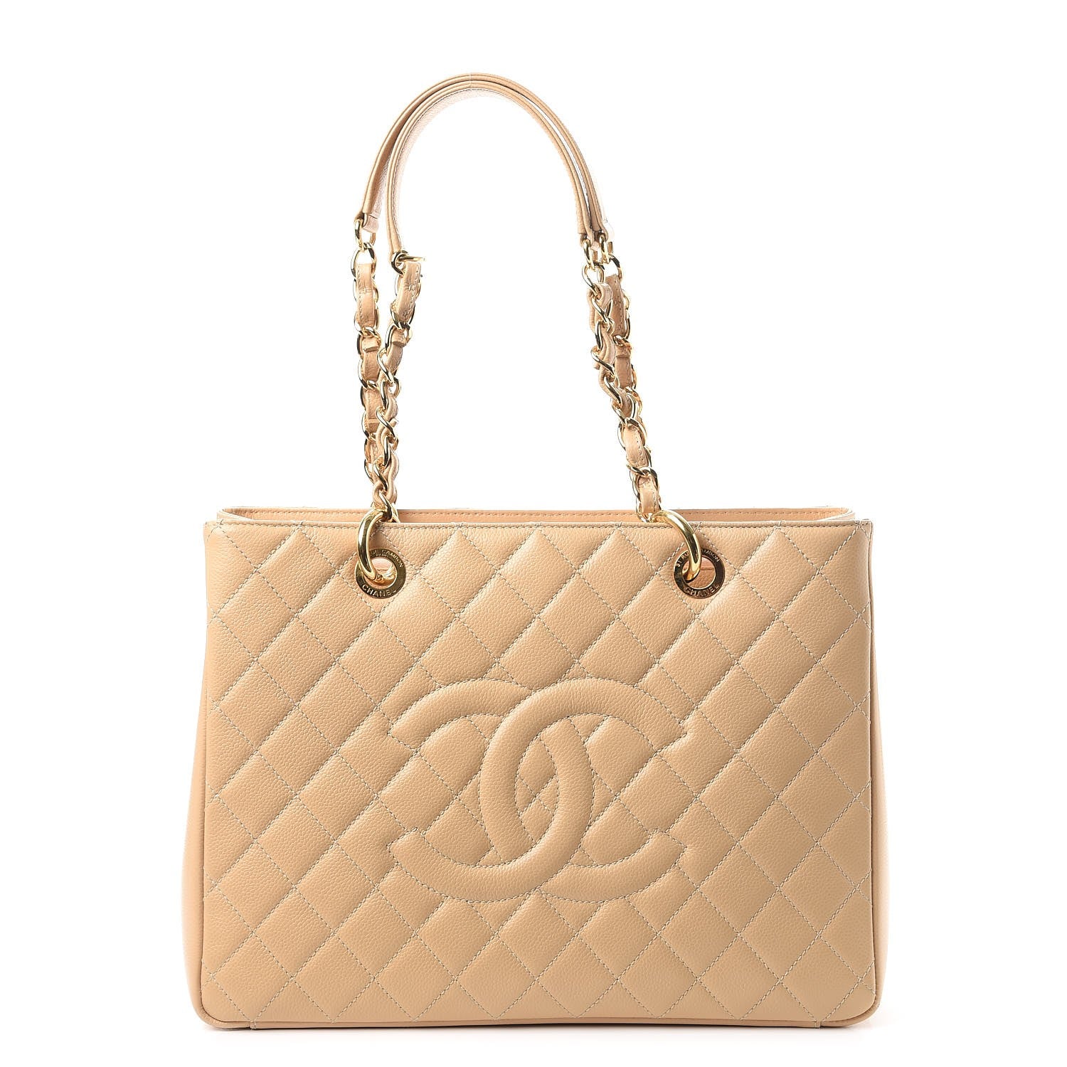 Chanel Caviar Quilted Grand Shopping Tote GST Beige Clair 1 of 9
