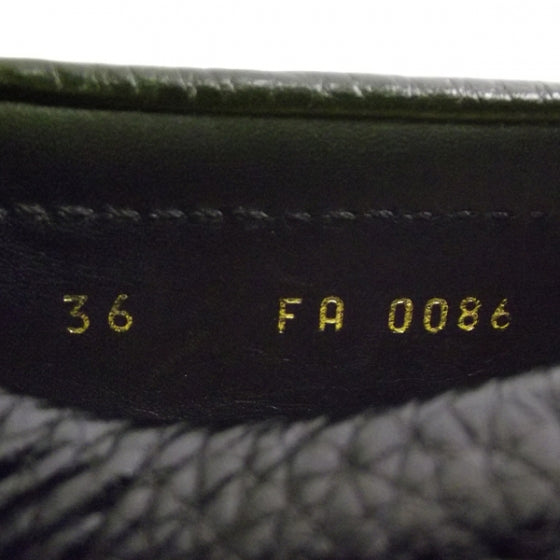 Louis Vuitton Grained Leather Loafers 36 Black 7 of 7