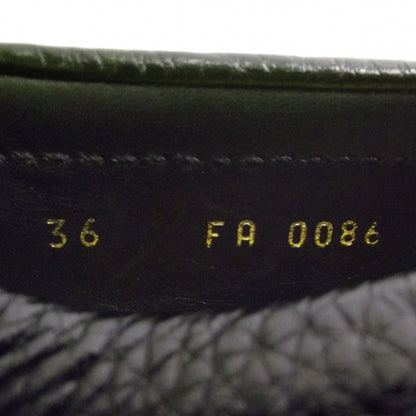 Louis Vuitton Grained Leather Loafers 36 Black 7 of 7