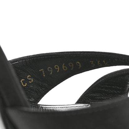 Saint Laurent Satin Crepe Debbie Platform Sandal 36.5 Black 8 of 11