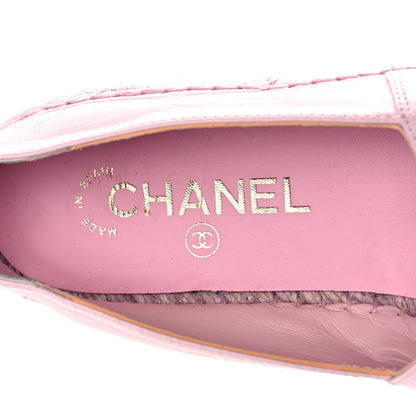 Chanel Lambskin CC Espadrilles 39 Light Pink 8 of 11