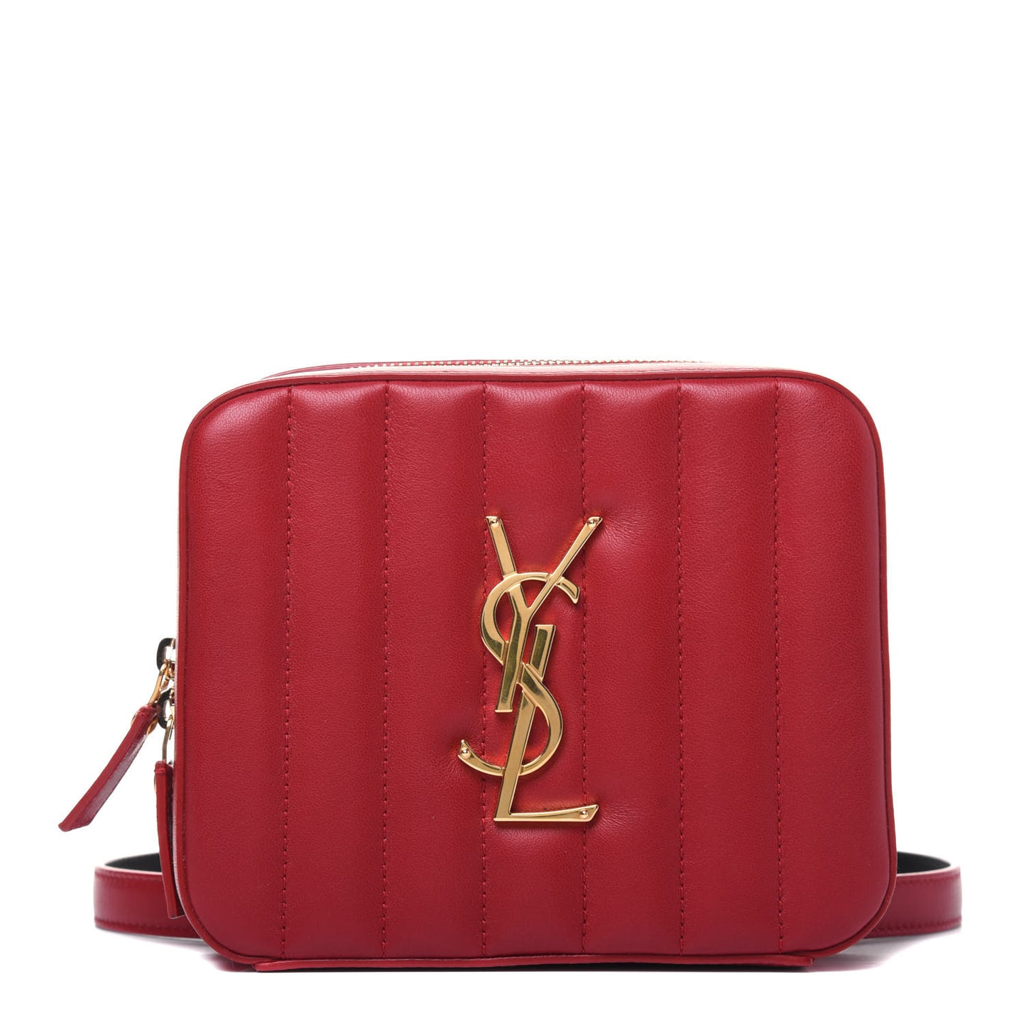 Lambskin Matelasse Vicky Monogram Belt Bag Eros Red