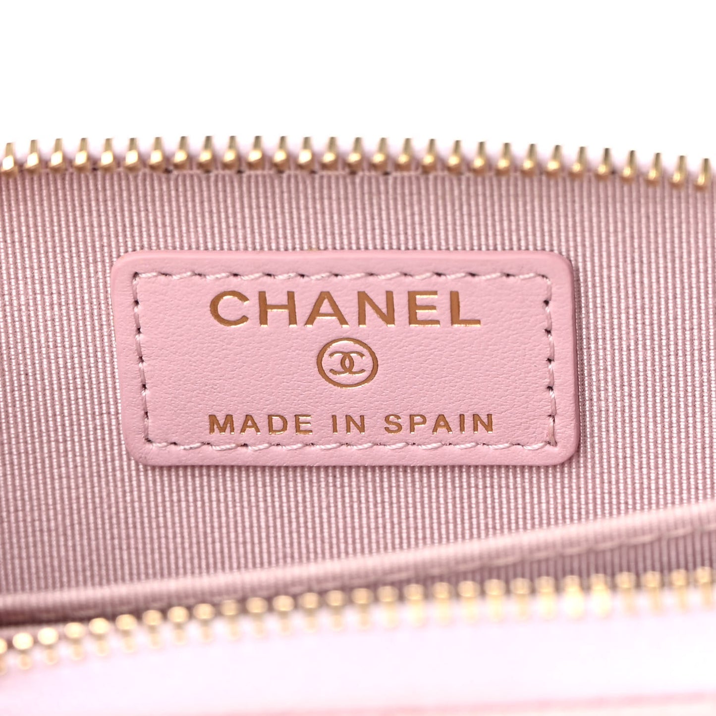 Caviar Quilted Zip Coin Purse Light Pink