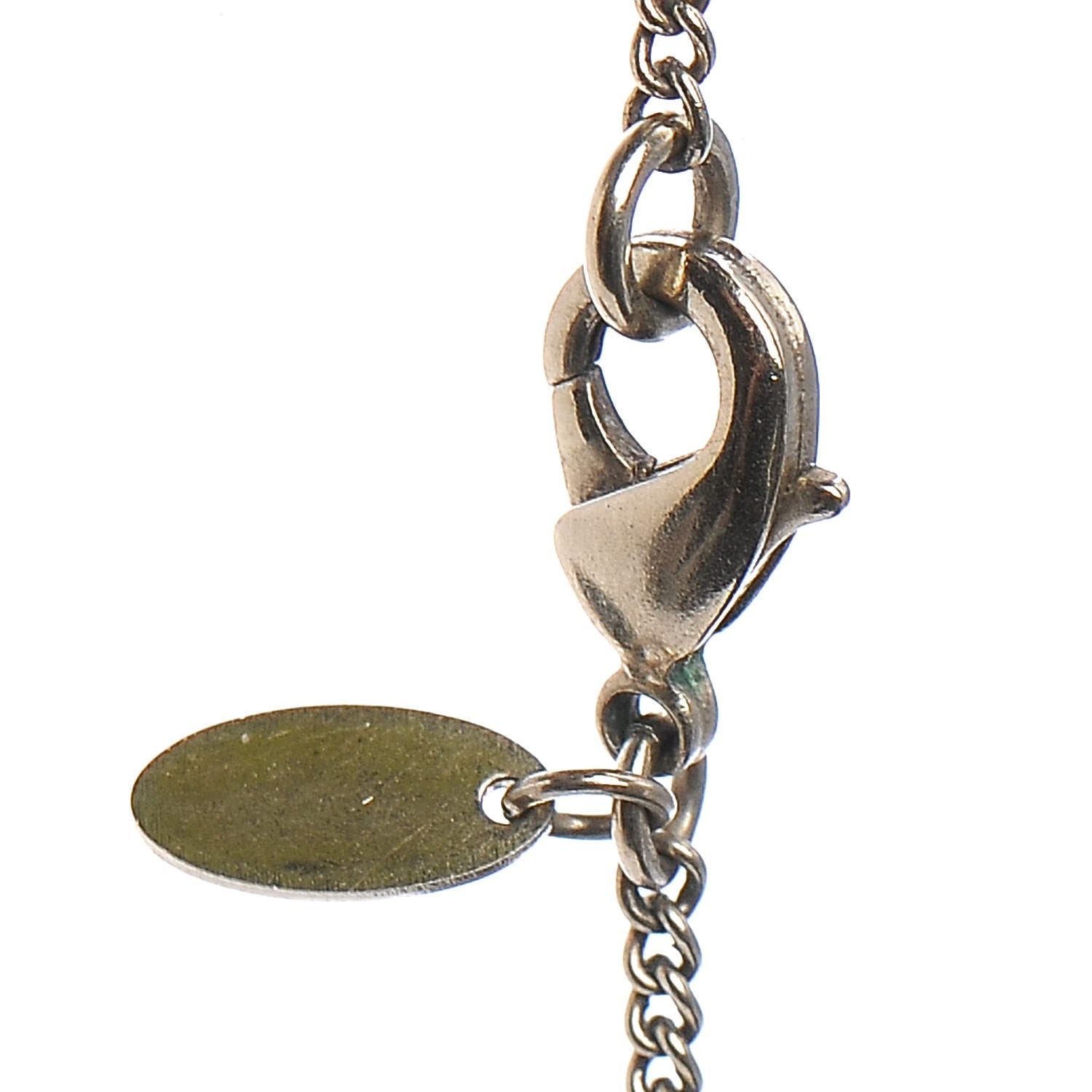 Chanel Resin Crystal CC Pendant Necklace 5 of 6