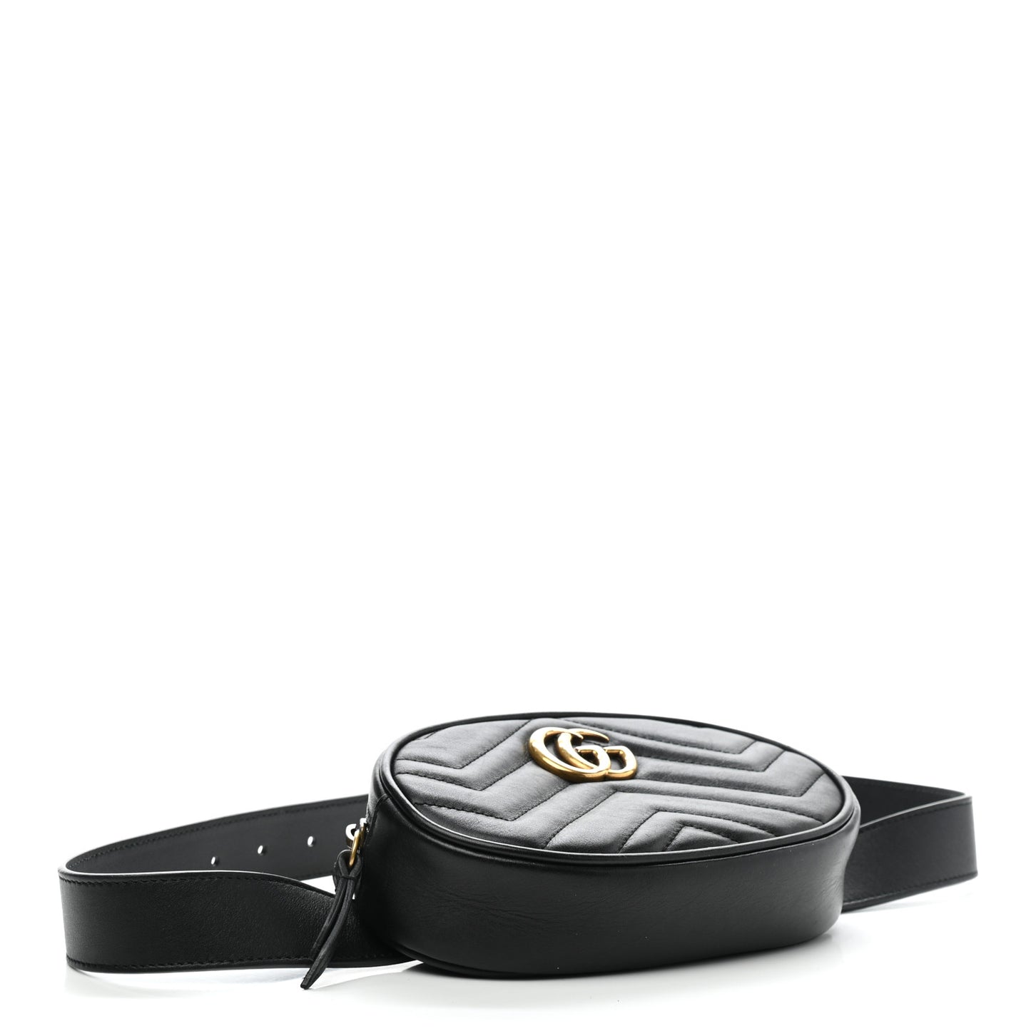 Calfskin Matelasse GG Marmont Belt Bag 85 34 Black