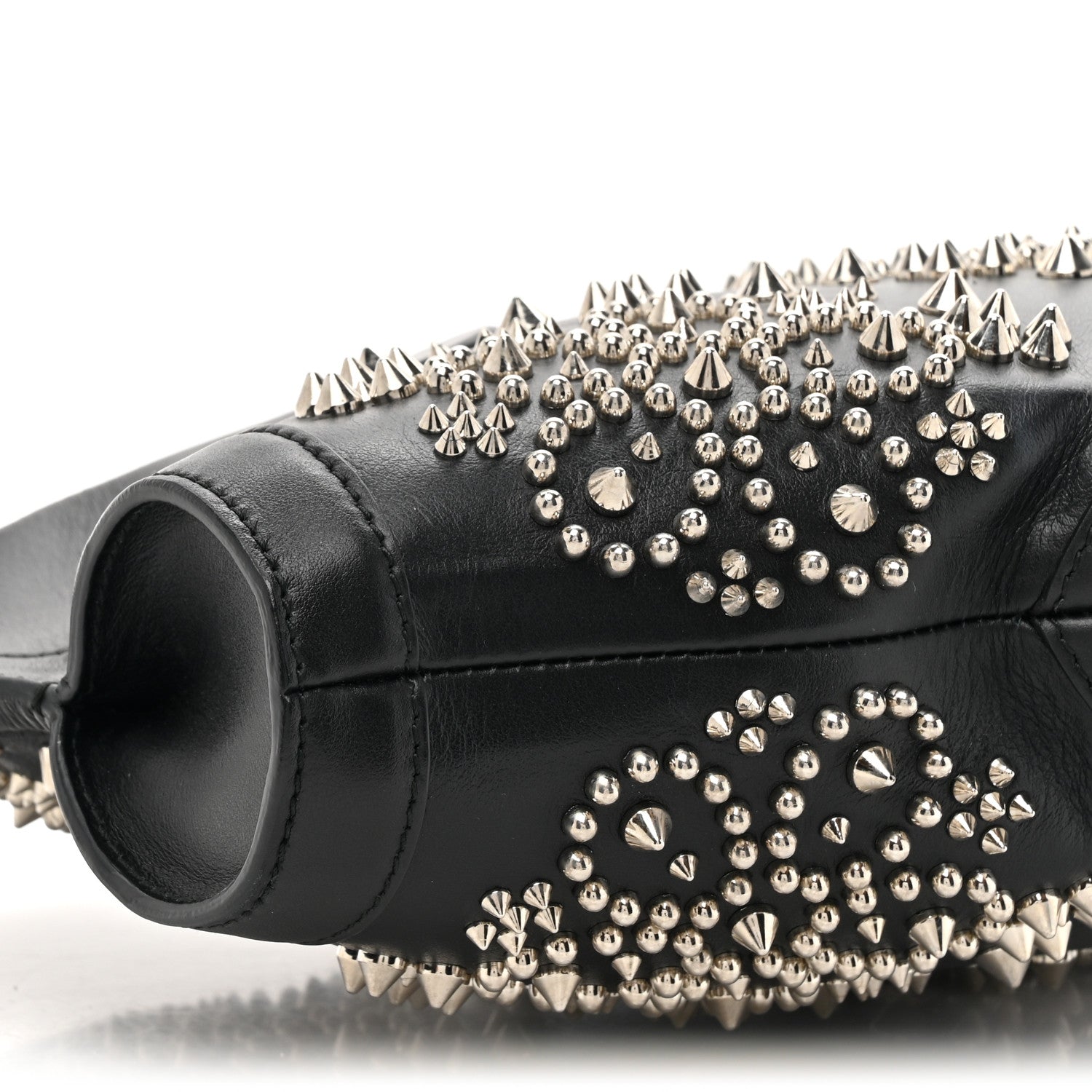 Alexander McQueen Calfskin Studded De Manta Clutch Black 8 of 9
