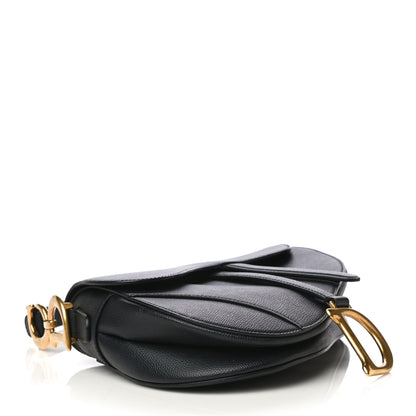 Christian Dior Grained Calfskin Saddle Bag Black 4 of 14