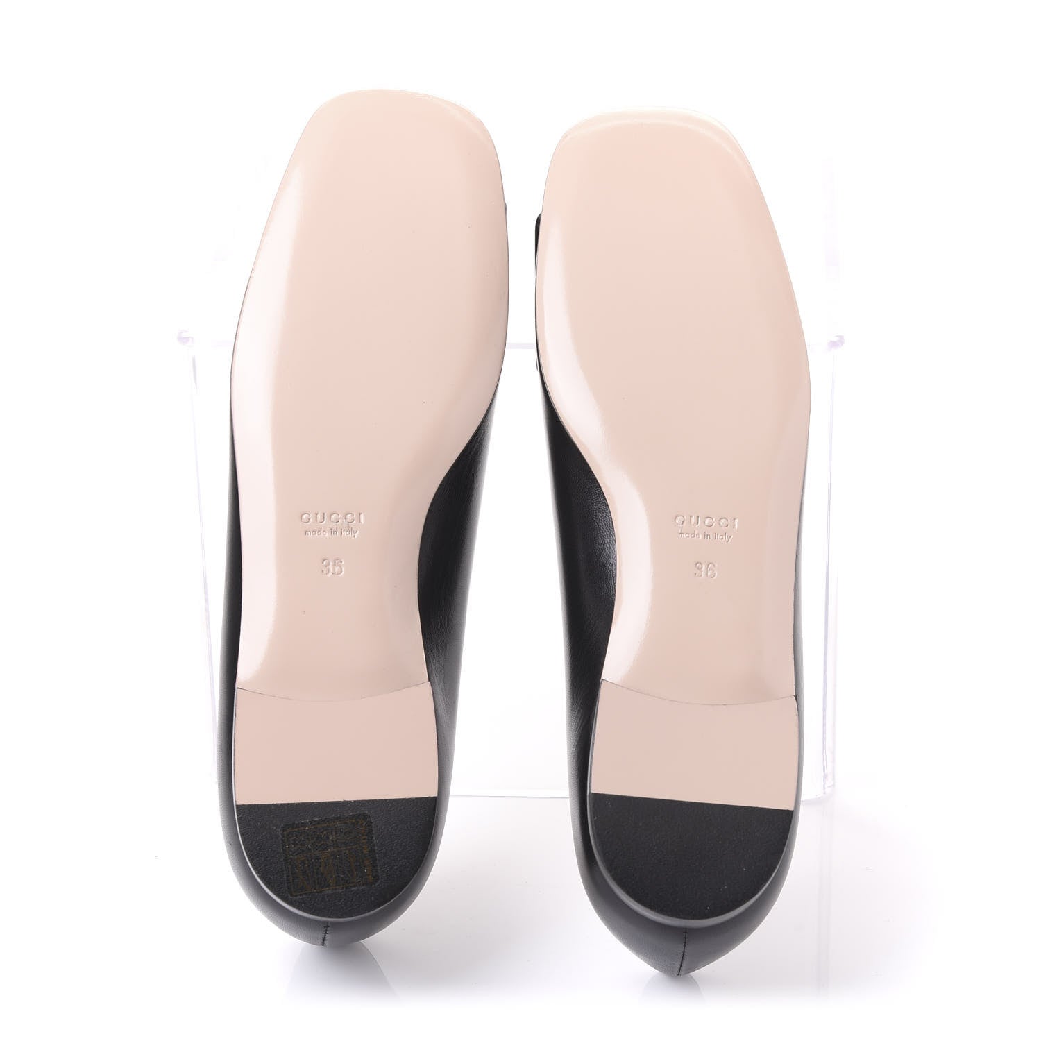 Gucci Malaga Kid Crystal Square G Madelyn Ballet Flats 36 Black 5 of 9