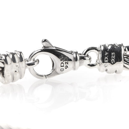 David Yurman Sterling Silver Diamond 3mm Crossover Bracelet 4 of 6