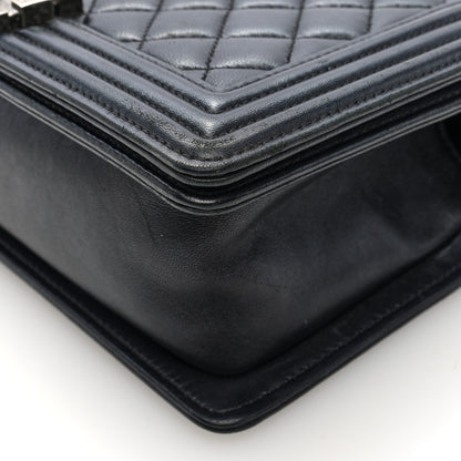 Chanel Lambskin Quilted Medium Boy Flap Black 10 of 10