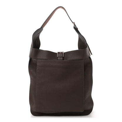 Hermes Taurillon Clemence Marwari GM Chocolate 1 of 15