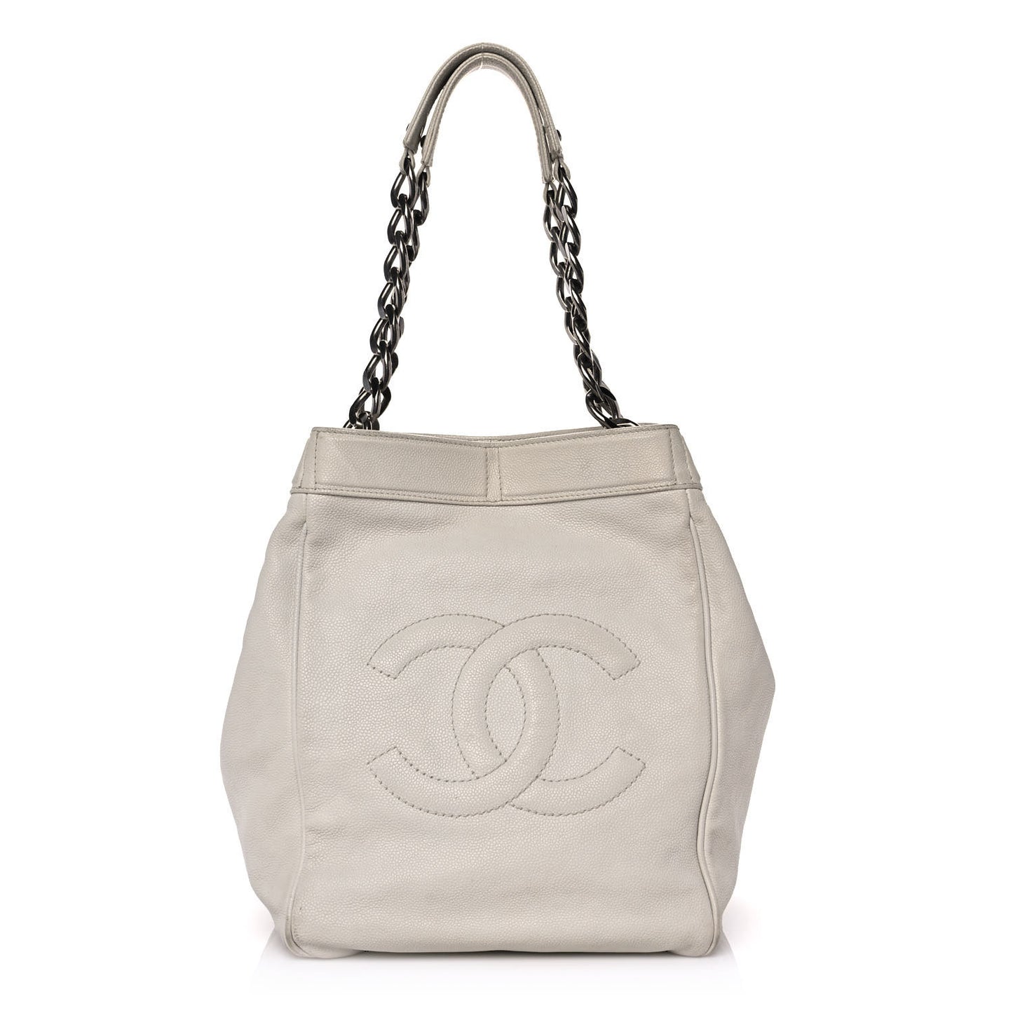 Caviar Timeless CC Shopping Tote White