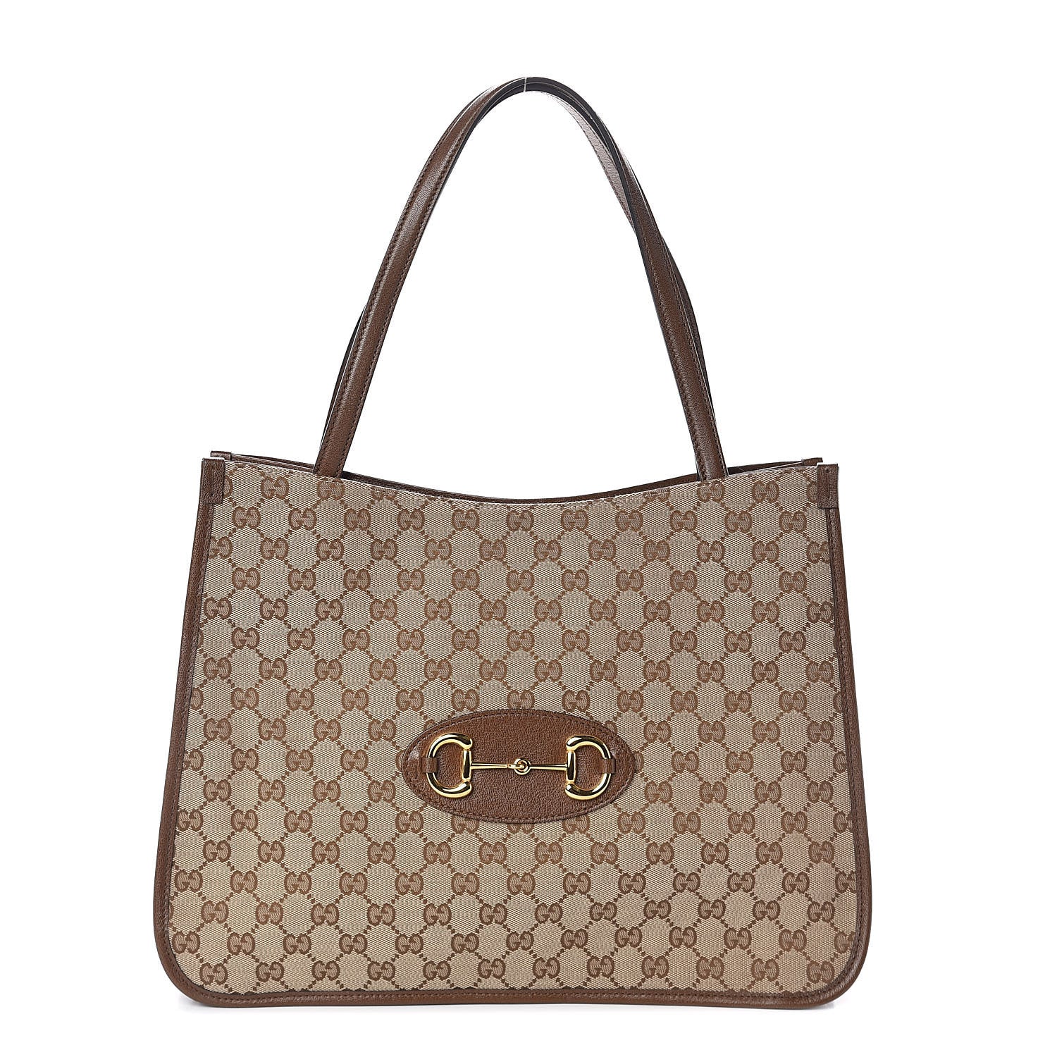 Gucci Monogram Horsebit 1955 Tote Bag Beige Brown Sugar 1 of 9