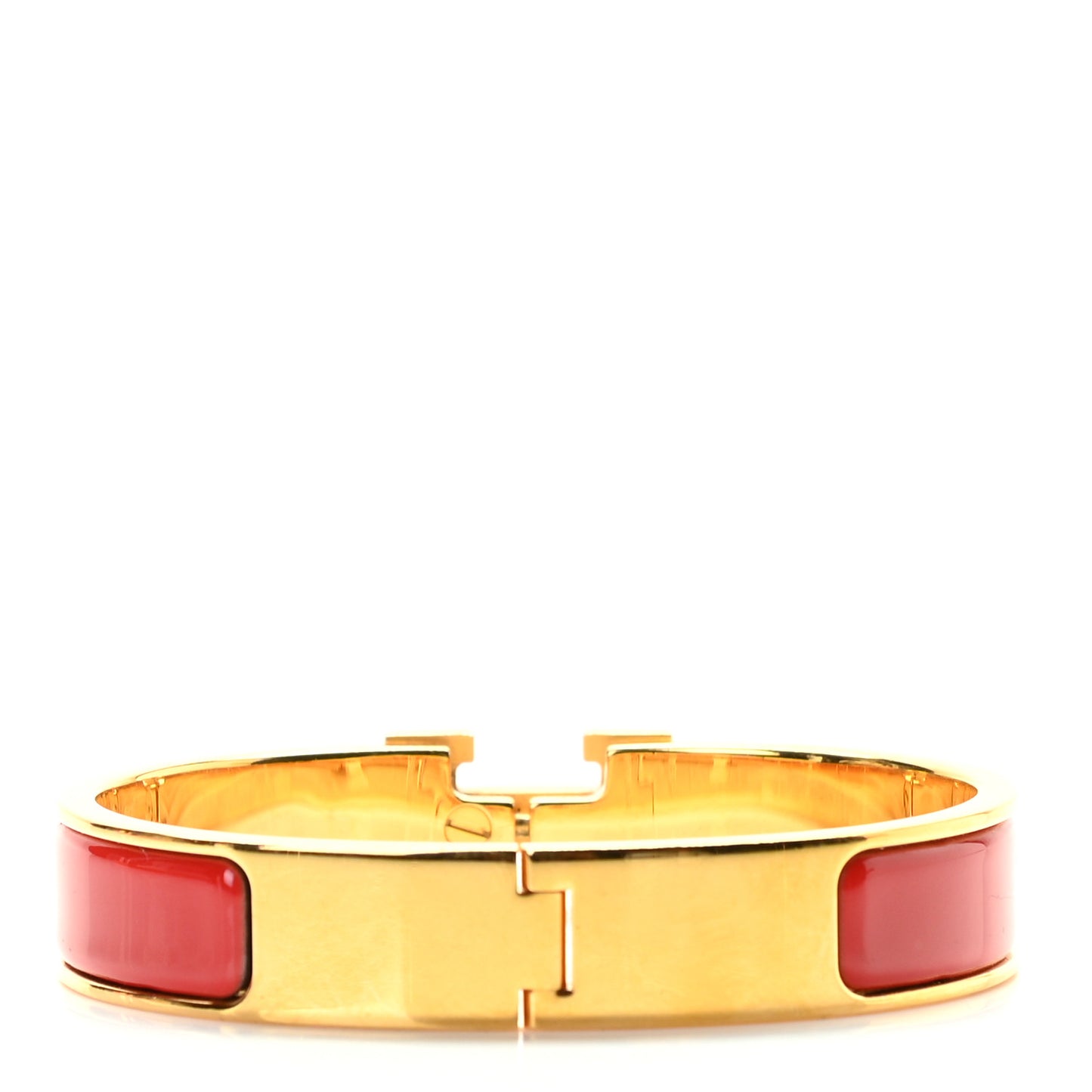 Enamel Narrow Clic Clac H Bracelet PM Rouge Vif