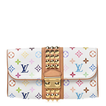 Louis Vuitton Monogram Multicolor Courtney Clutch White 1 of 8