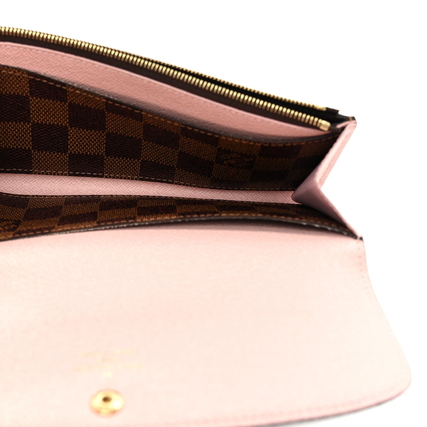Damier Ebene Emilie Wallet Rose Ballerine