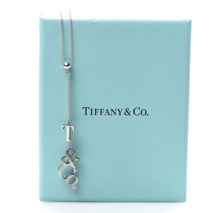 Tiffany Sterling Silver Letters Lariat Necklace 6 of 6