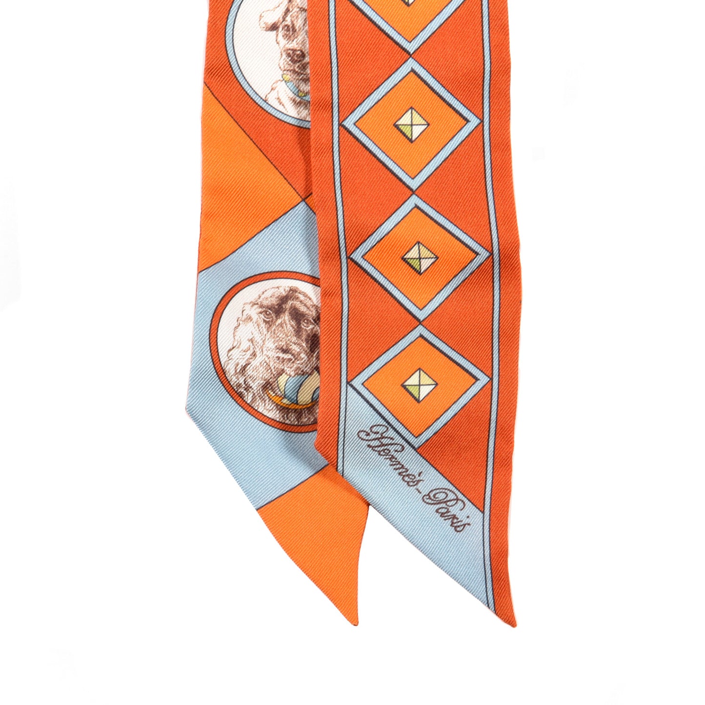 Silk Colliers Et Chiens Twilly Potiron Orange Ciel