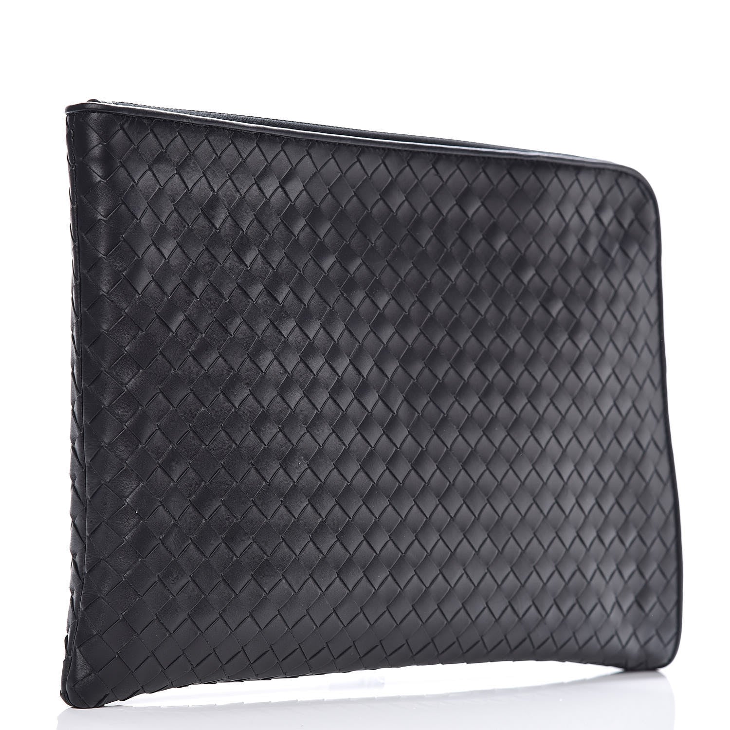 Bottega Veneta Calfskin Intrecciato Small Document Case Black 3 of 9