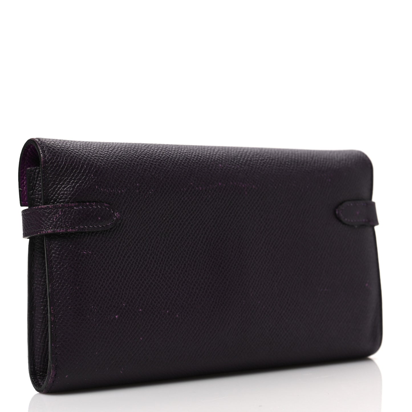 Epsom Verso Kelly Longue Wallet Raisin Anemone