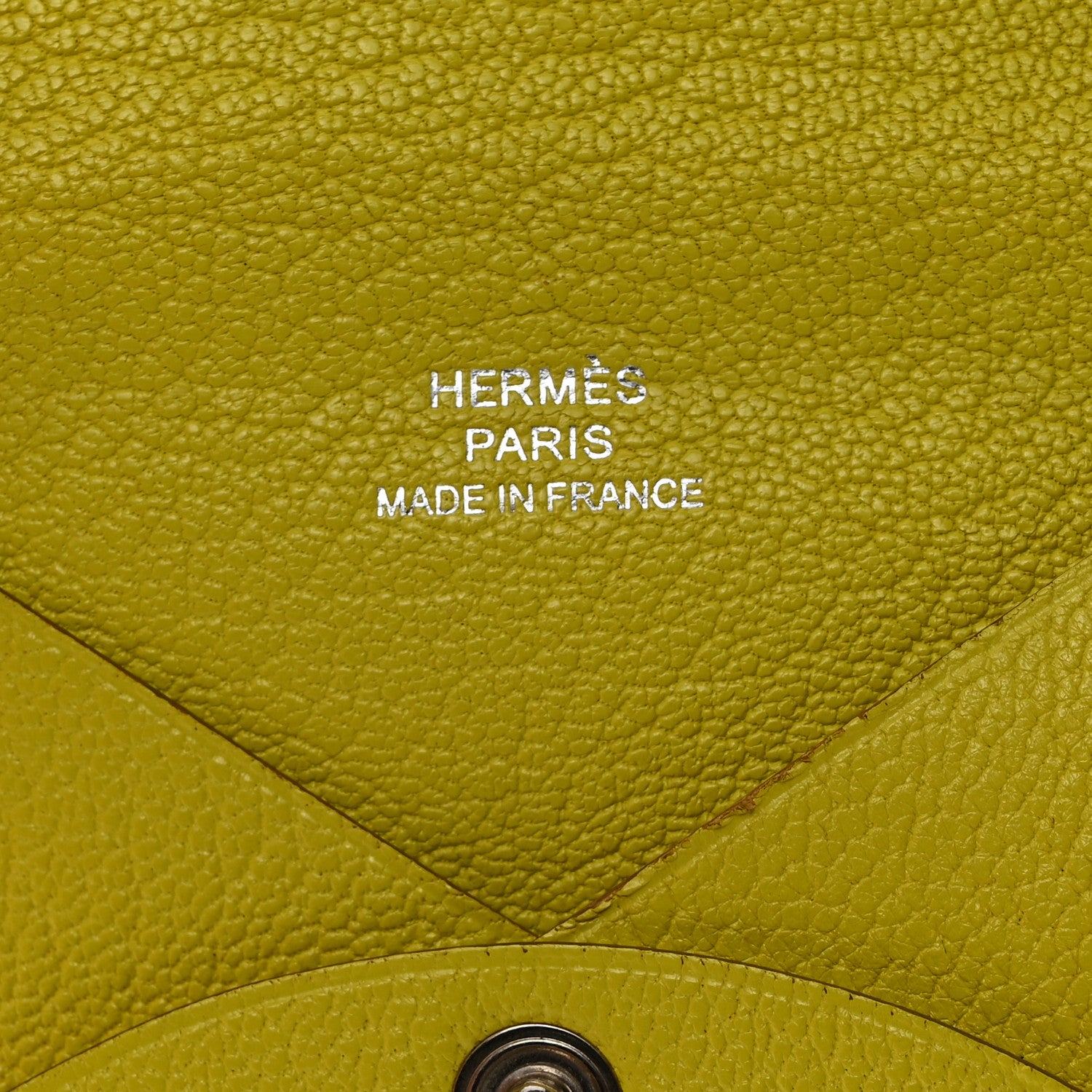 Hermes Chevre Mysore Calvi Card Case Lime 6 of 7