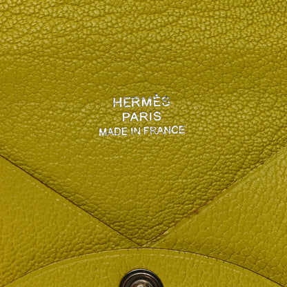 Hermes Chevre Mysore Calvi Card Case Lime 6 of 7