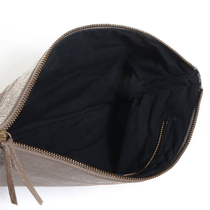 Balenciaga Agneau Classic Hardware Flat Handle Clutch Gris Poivre 6 of 11