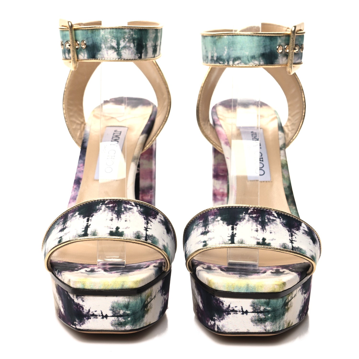 Jimmy Choo Satin Tie Dye Jax 125 Sandals 41 41 Multicolor 2 of 7