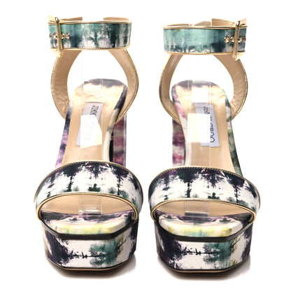 Jimmy Choo Satin Tie Dye Jax 125 Sandals 41 41 Multicolor 2 of 7