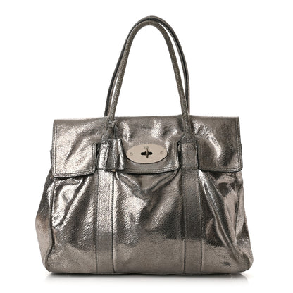 Mulberry Metallic Classic Grain Bayswater Silver 1 of 12