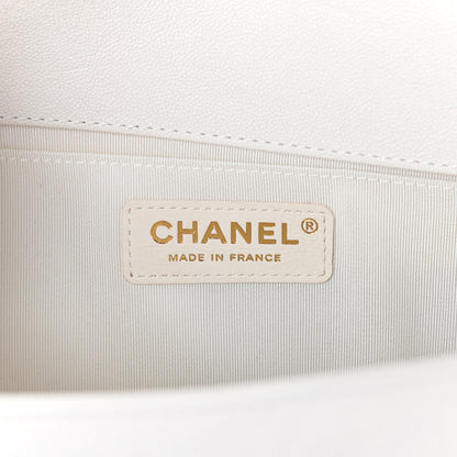 Chanel Caviar Quilted Medium Boy Flap Ivory 6 of 10
