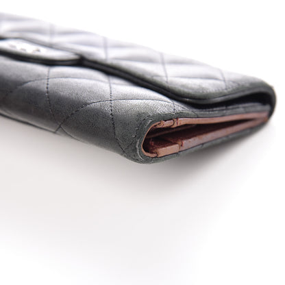 Chanel Lambskin Quilted Large Flap Wallet Black 20 of 22
