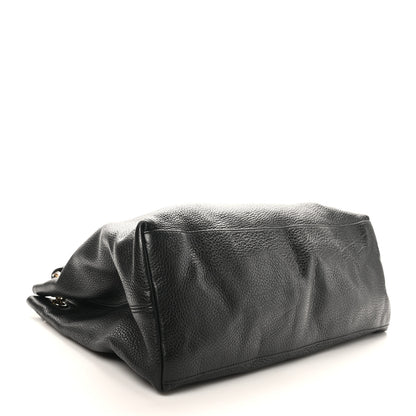 Gucci Pebbled Calfskin Medium Soho Chain Shoulder Bag Black 4 of 13
