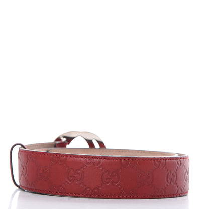 Gucci Guccissima Interlocking G 40mm Belt 90 36 Red 3 of 6