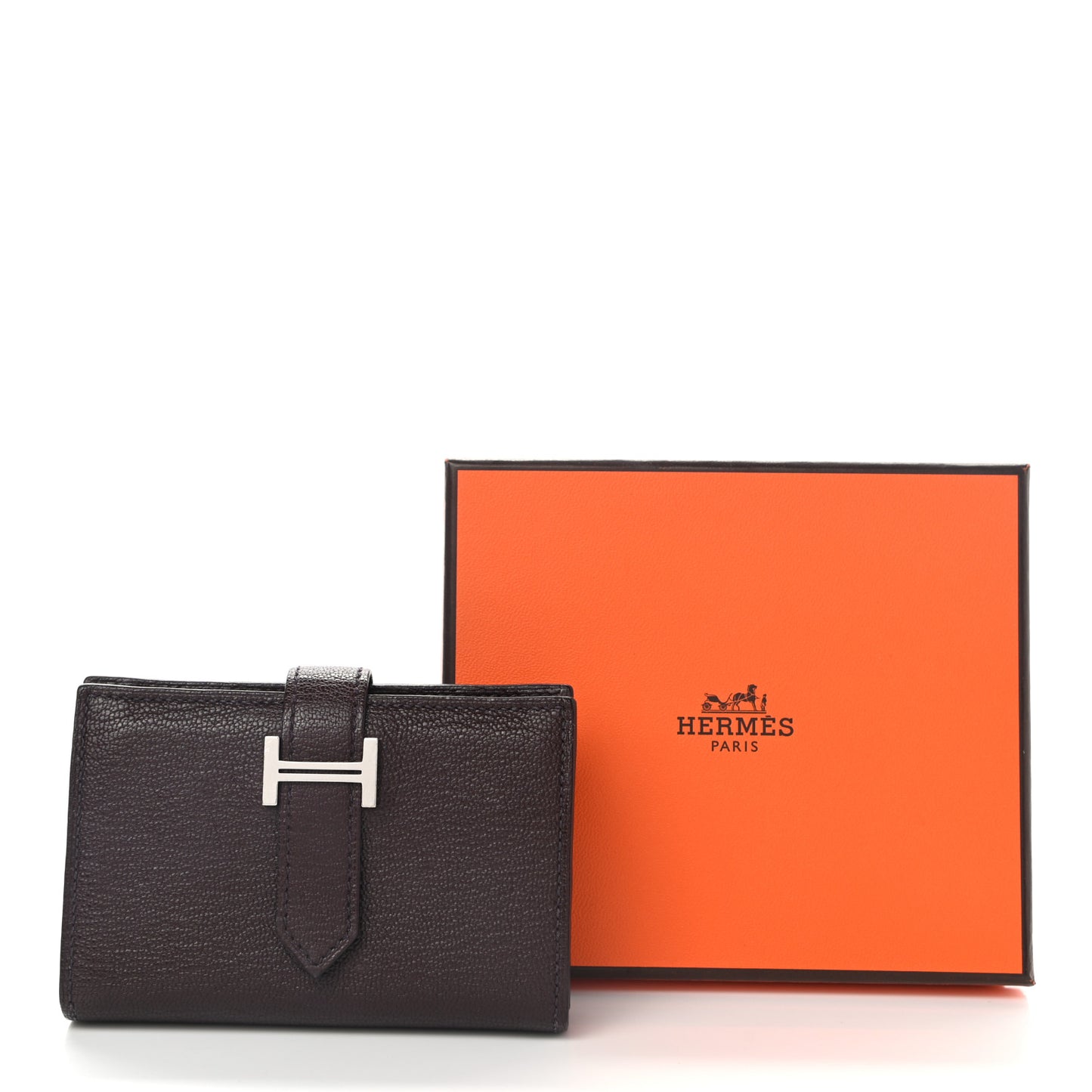 Chevre Mysore Mini Bearn Wallet Rouge H