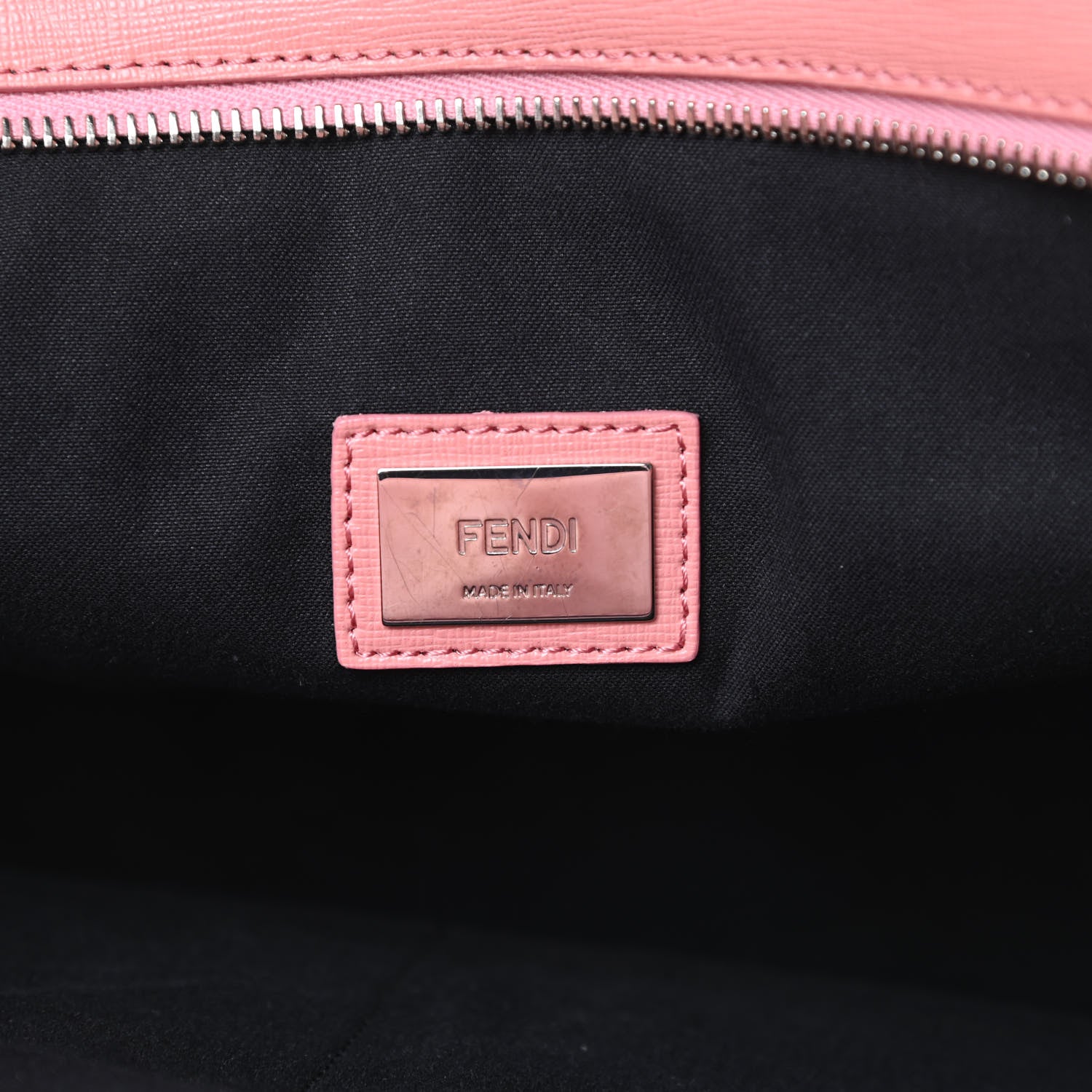 Fendi Vitello Elite Flowerland Medium Roll Tote Black 6 of 13