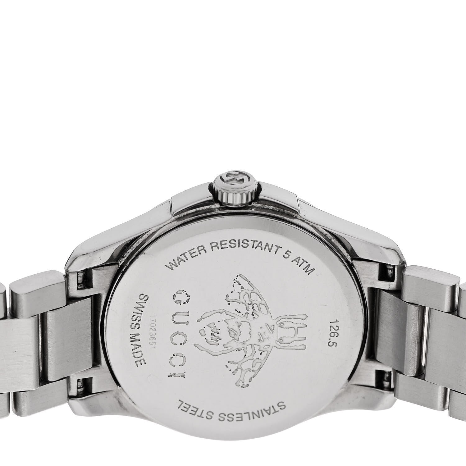Gucci Stainless Steel 27mm G-Timeless Charm Quartz Watch 4 of 5