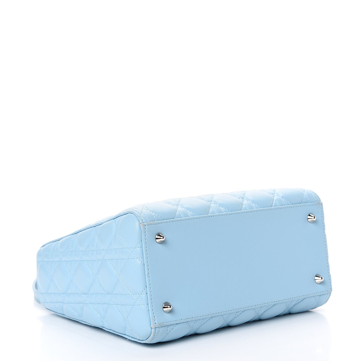 Lambskin Cannage Medium Lady Dior Light Blue