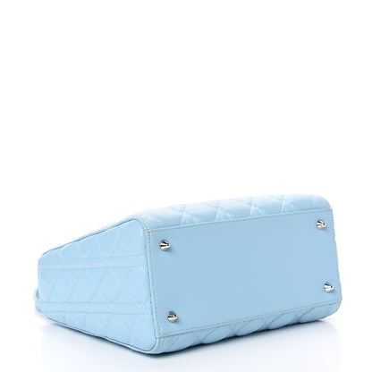 Christian Dior Lambskin Cannage Medium Lady Dior Light Blue 3 of 14