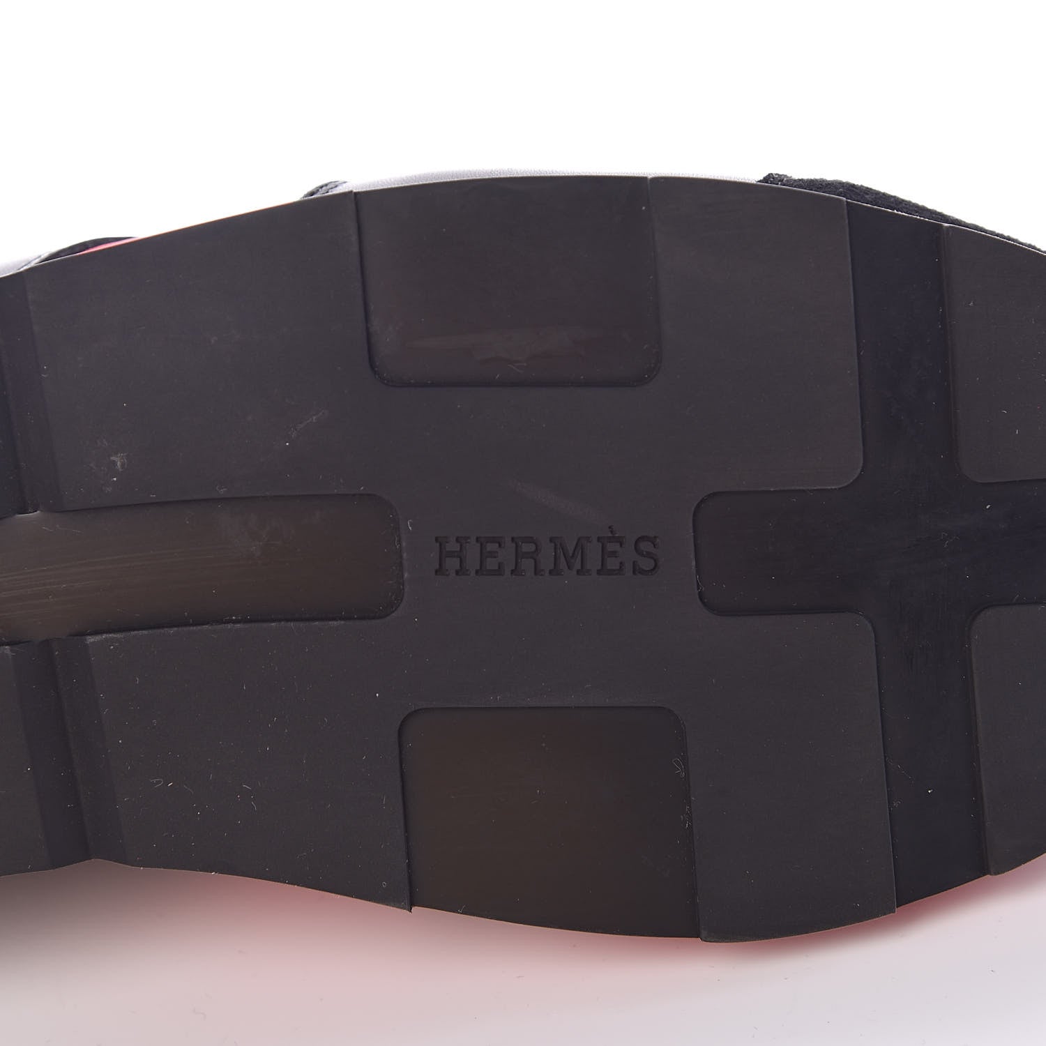 Hermes Technical Canvas Calfskin Goatskin Womens Player Sneakers 36.5 Rouge Black 6 of 9