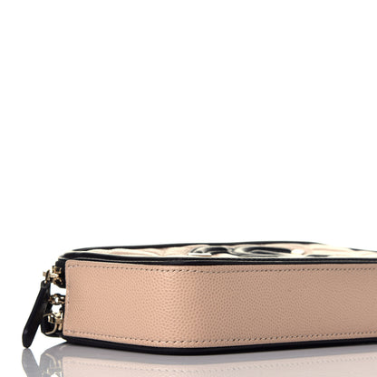 Chanel Caviar Quilted CC Filigree Clutch With Chain Beige Black 7 of 9