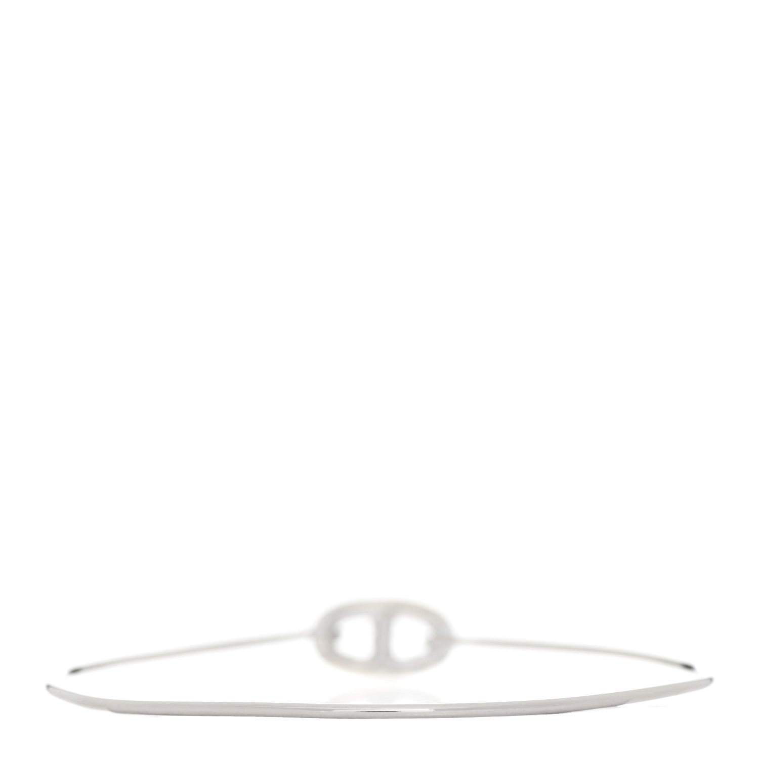 Hermes 18K White Gold Diamond PM Ronde Chaine d'Ancre Bracelet LG 3 of 6