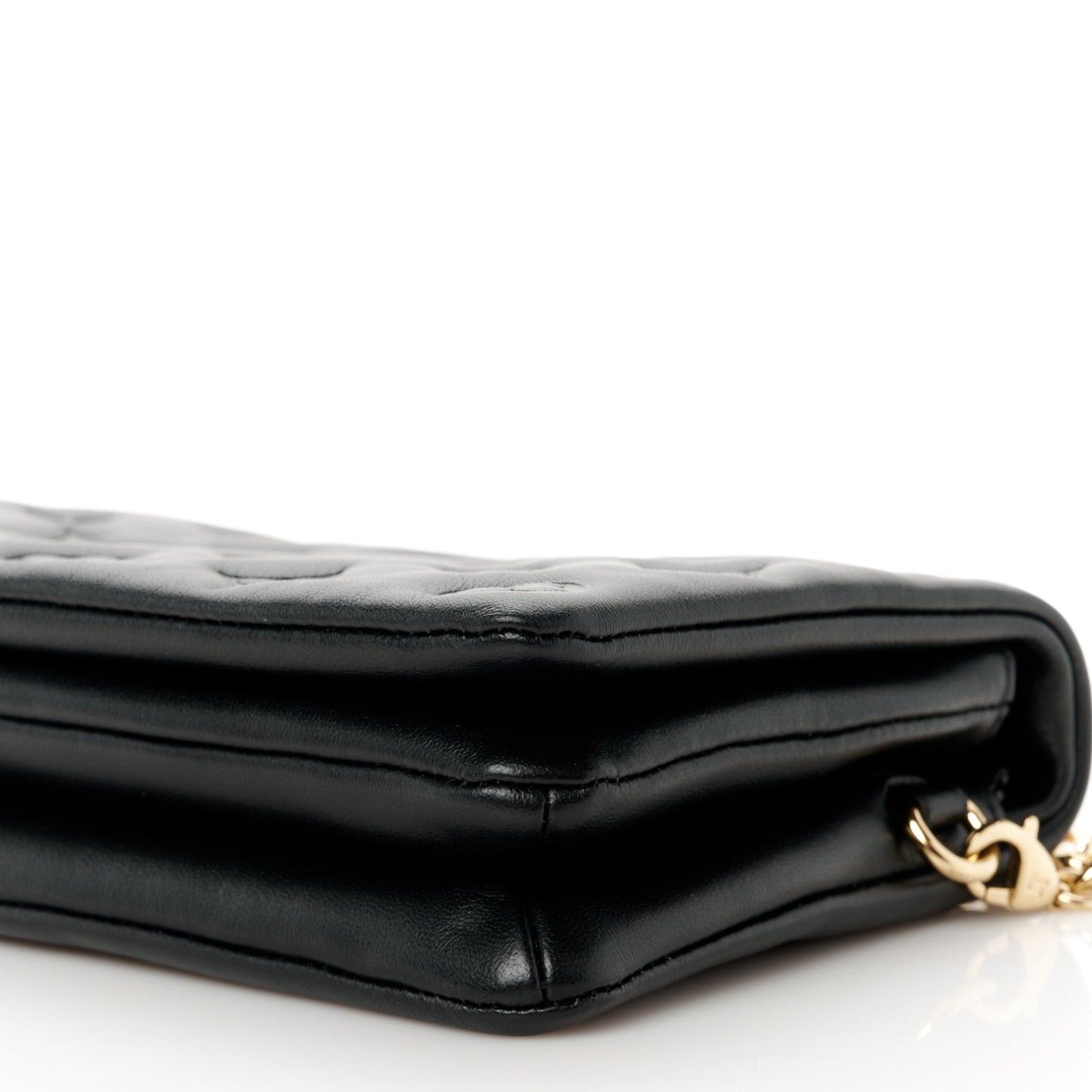 Lambskin Embossed Monogram Pochette Coussin Black