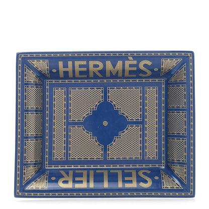 Hermes Porcelain Sellier Change Tray Bleu Roi 1 of 8