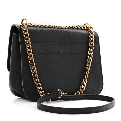 Louis Vuitton Grained Calfskin Lockme Chain Bag PM Black 3 of 9